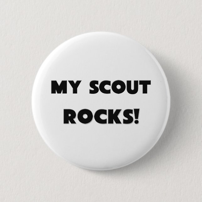 Badge Rond 5 Cm MES ROCHES de scout ! (Devant)