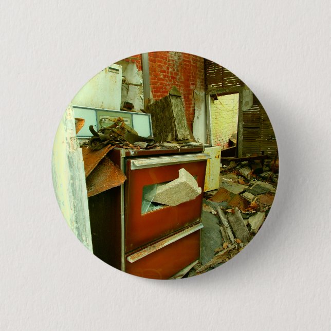 Badge Rond 5 Cm Mess abandonné (Devant)