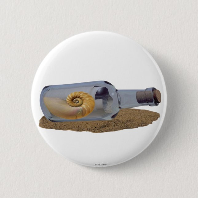 Badge Rond 5 Cm Message Dans Le Bouton Bouteille (Devant)