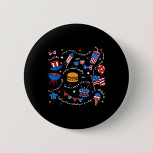 Badge Rond 5 Cm Message Libéral Subtil Du 4 Juillet Résister À Tru