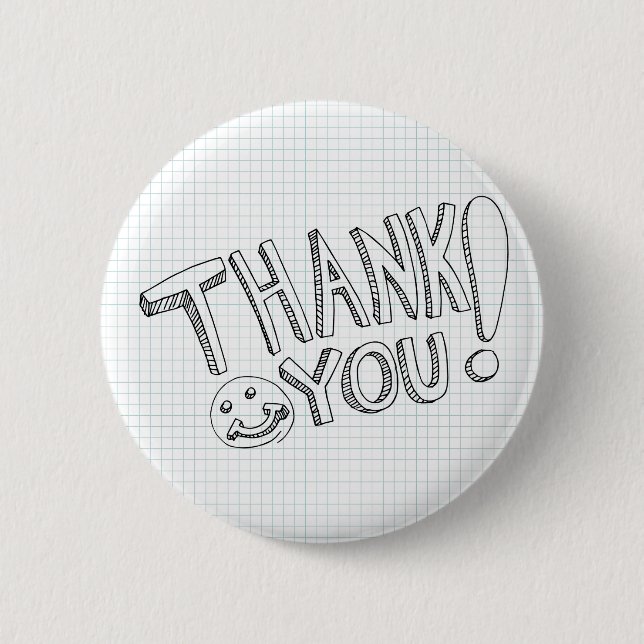 Badge Rond 5 Cm Messages de Merci (Devant)