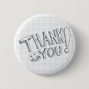 Badge Rond 5 Cm Messages de Merci