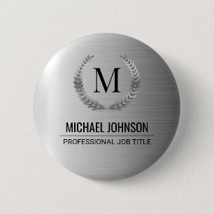Badge Rond 5 Cm Métal en acier inoxydable professionnel