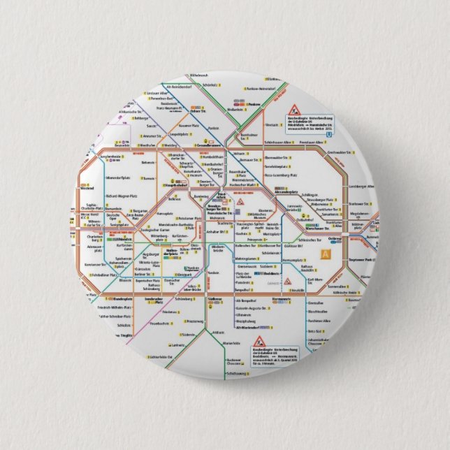 Badge Rond 5 Cm Métro de Berlin (Devant)