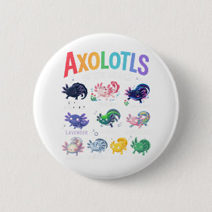 Badge Rond 5 Cm Mets Axolotls Du Monde Kawaii Axolotl Cute Art