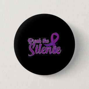 Badge Rond 5 Cm Mettre fin au silence Violence familiale Soutien S