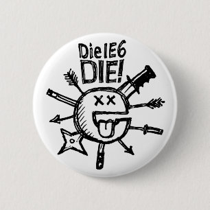 Badge Rond 5 Cm Meurent IE6 MEURENT ! Bouton de Sketchnote
