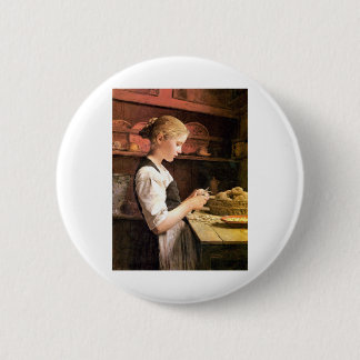 Badge Rond 5 Cm Meurent la fille de kleine Kartoffelschälerin