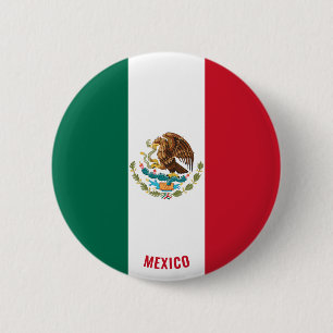Badge Rond 5 Cm Mexico Flag Charming Patriotic