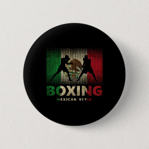 Badge Rond 5 Cm Mexique Boxe Vintage Mexique Drapeau Mexique Boxe