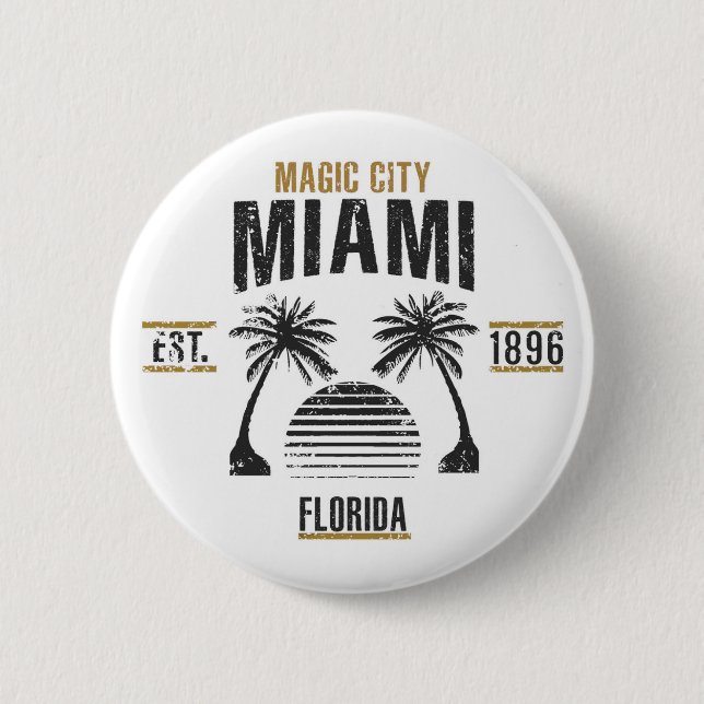 Badge Rond 5 Cm Miami (Devant)
