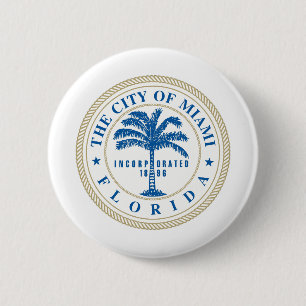 Badge Rond 5 Cm Miami Floride