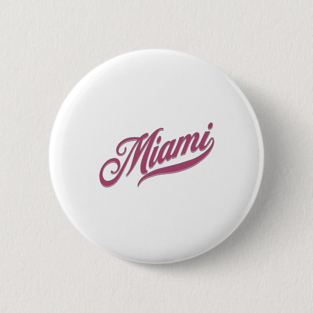 Badge Rond 5 Cm Miami Floride (Devant)