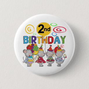 Badge Rond 5 Cm Mice 2e anniversaire T-shirts et cadeaux