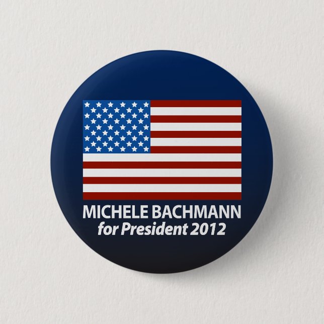 Badge Rond 5 Cm Michele Bachmann pour le président 2012 (Devant)