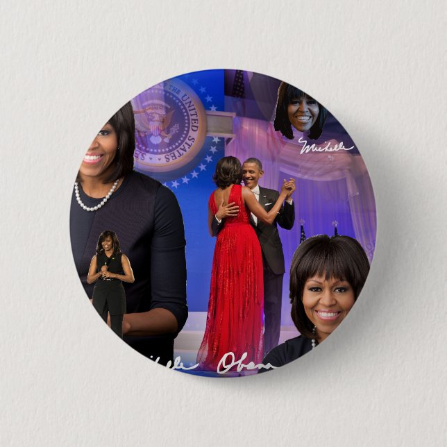 Badge Rond 5 Cm Michelle Obama (Devant)