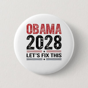 Badge Rond 5 Cm Michelle Obama pour le président Obama 2028
