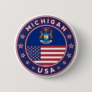 Badge Rond 5 Cm Michigan