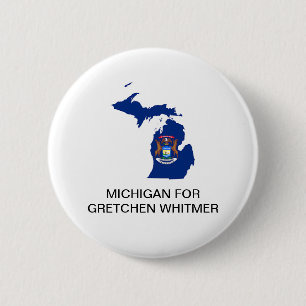 Badge Rond 5 Cm MICHIGAN pour GRETCHEN WHITMER GOVERNOR Button
