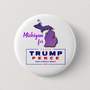 Badge Rond 5 Cm Michigan pour Trump pence 2020