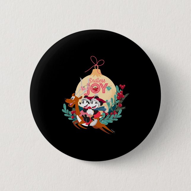 Badge Rond 5 Cm Mickey Minnie Endless Joy  (Devant)