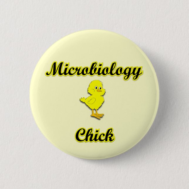 Badge Rond 5 Cm Microbiologie Chick (Devant)