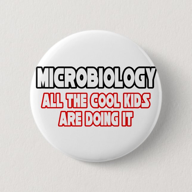 Badge Rond 5 Cm Microbiologie...Enfants Cool (Devant)