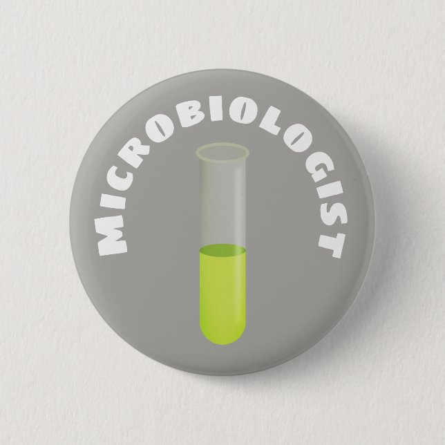 Badge Rond 5 Cm Microbiologiste (Devant)