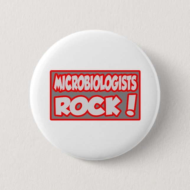 Badge Rond 5 Cm Microbiologistes Rock ! (Devant)