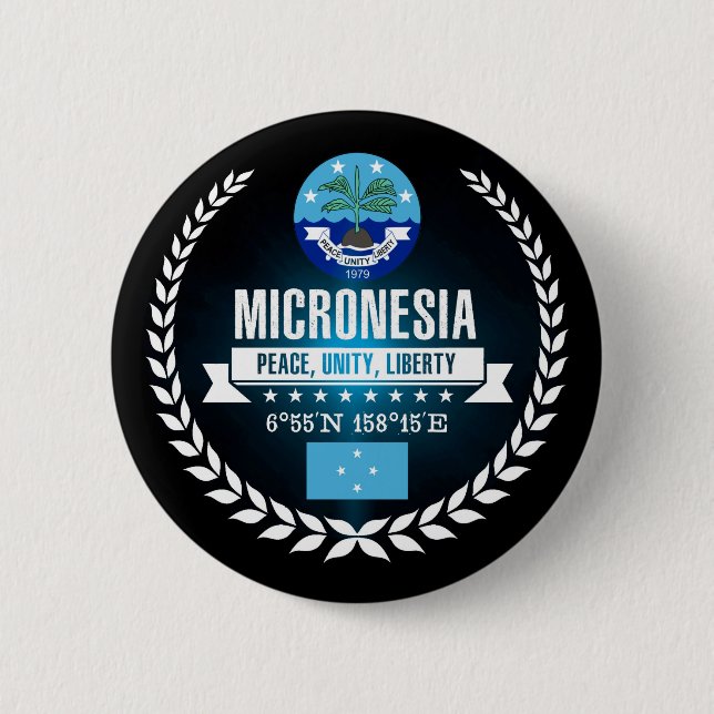 Badge Rond 5 Cm Micronésie (Devant)