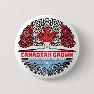 Badge Rond 5 Cm Micronésie Canada Micronésie Racines d'arbres
