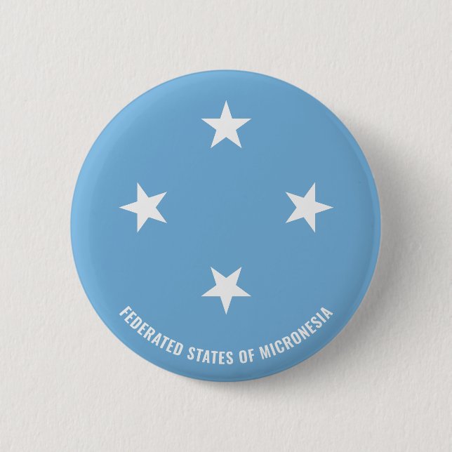 Badge Rond 5 Cm Micronésie Drapeau charmant patriotique (Devant)