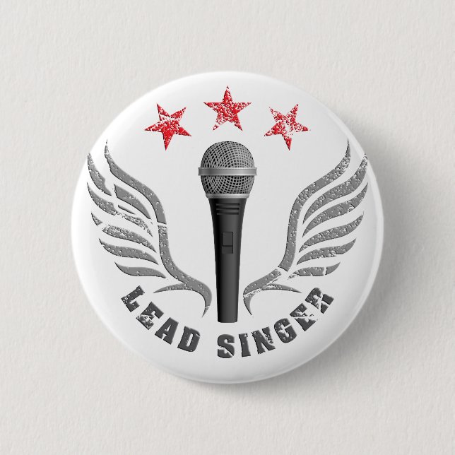 Badge Rond 5 Cm microphone lead sining (Devant)