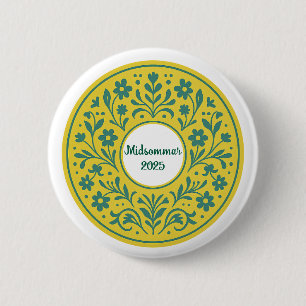 Badge Rond 5 Cm Midsommar - Midété suédois traditionnel