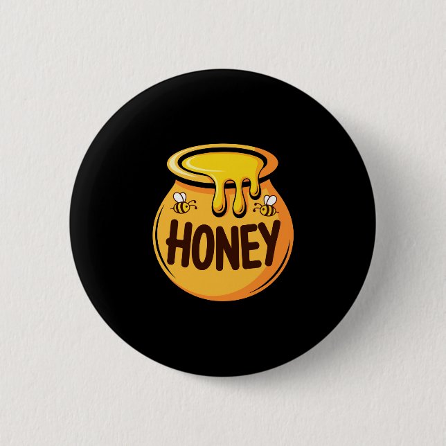 Badge Rond 5 Cm Miel  (Devant)