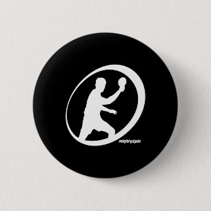 Badge Rond 5 Cm Mighty Spin Ping Pong Tee Table Tennis Confy