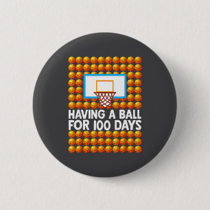 Badge Rond 5 Cm Mignon 100e 100 Basketball École École Jour Jours