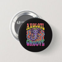 Mignon Axolotl Hippie Groovy Art Rétro 70s Arc-en-