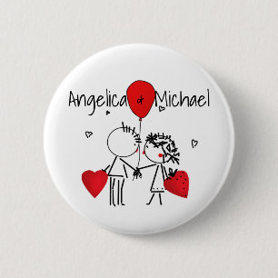 Badge Rond 5 Cm Mignon, Baiser, mariage