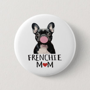 Badge Rond 5 Cm Mignon bouledogue français