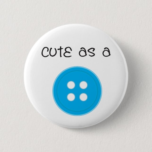 Badge Rond 5 Cm Mignon comme bouton - garçon (Devant)