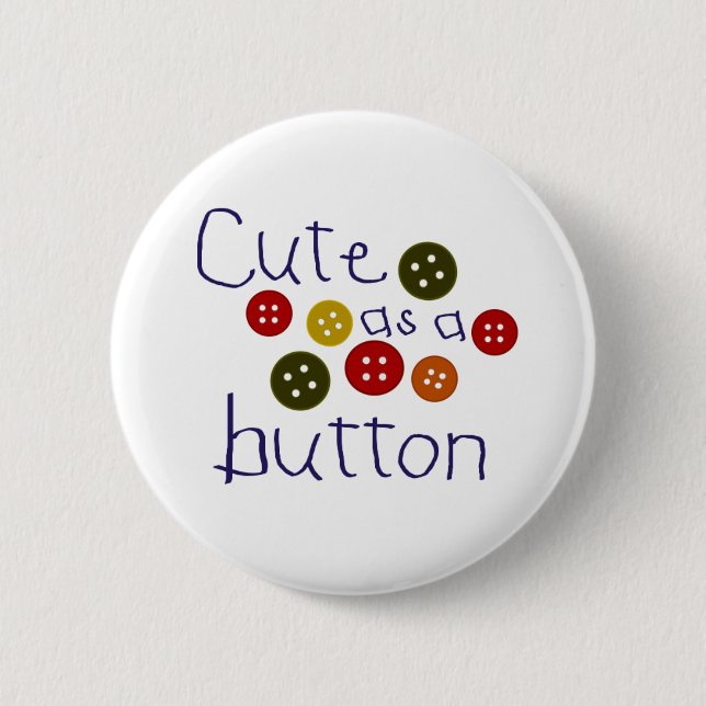 Badge Rond 5 Cm Mignon comme bouton (garçon) (Devant)