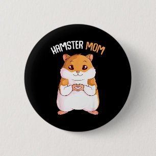 Badge Rond 5 Cm Mignon hamster & animal de compagnie femme hamster