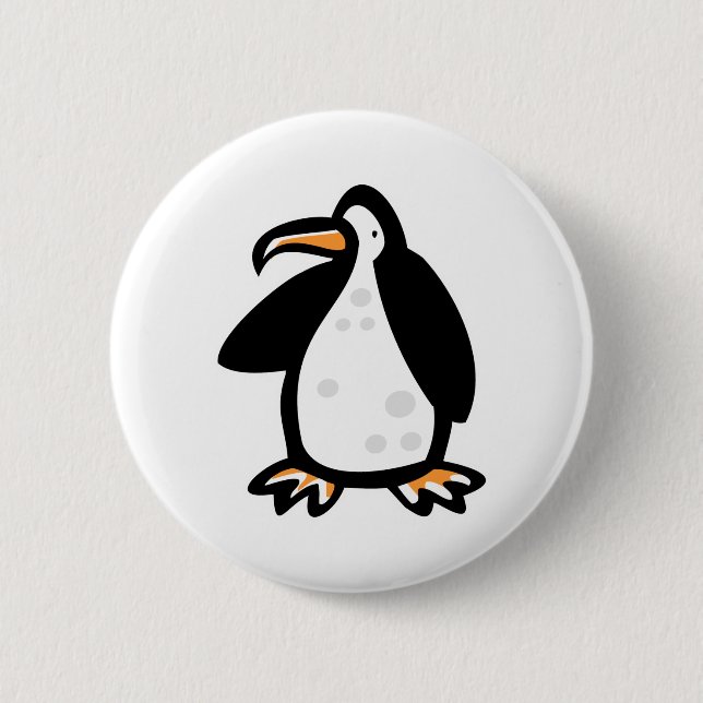 Badge Rond 5 Cm mignon manchot de dessin animé (Devant)