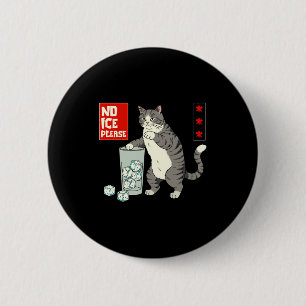 Badge Rond 5 Cm Mignon Pas De Glace S'il Vous Plaît Chat Japonais