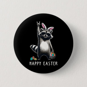 Badge Rond 5 Cm Mignon Raton Laveur de Pâques Hommes Femmes Enfant