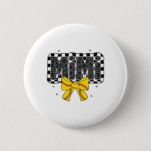 Badge Rond 5 Cm Mignon Softll Mimi Llpark Coquette Arc Grand-mère