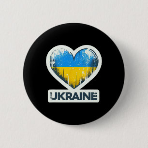 Badge Rond 5 Cm Mignon vintage ukrainien nner éventail drapeau ukr
