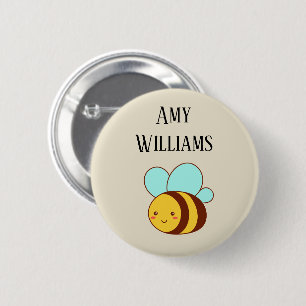 Badge Rond 5 Cm Mignonne abeille personnalisée
