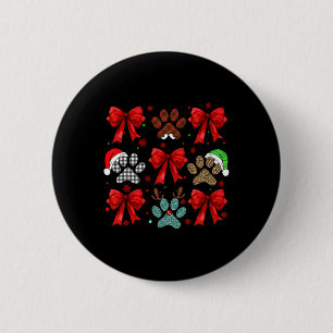 Badge Rond 5 Cm Mignonne Bow Coquette Chien Paw Chien Maman Papa J